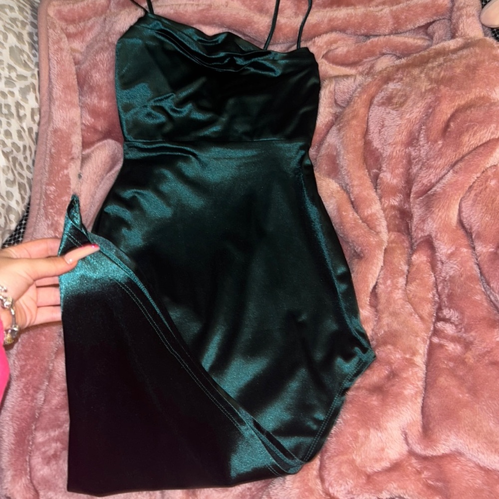Emerald green Windsor dress
